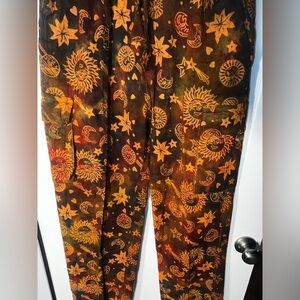 Women’s Rhea Hippie Earthy Sun Moon celestial Casual Pants Medium M Rare